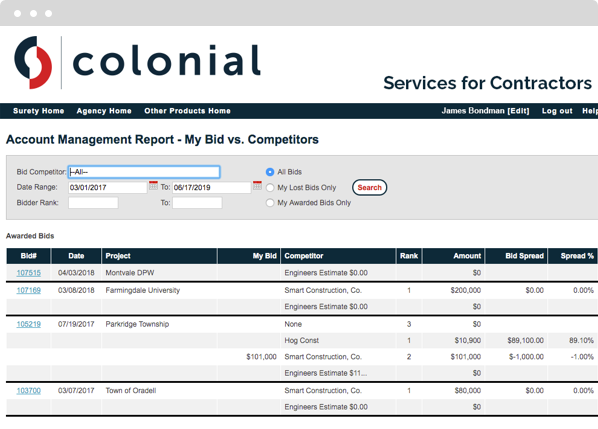 Compare your bids versus competitors